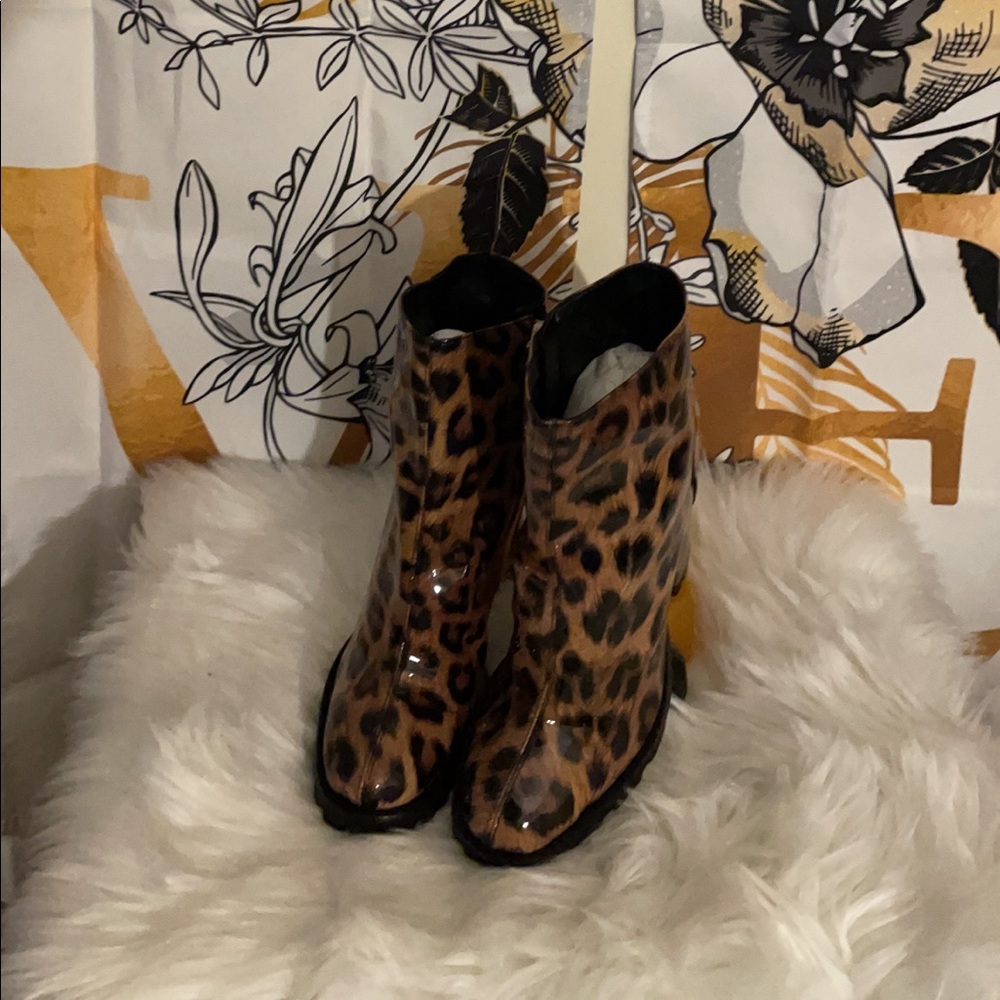 Animal print boots